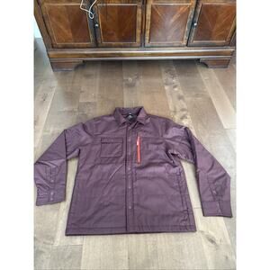 Nike SB Jacket Mens Burgundy Large Quilted Skateboarding Shirt Jacket